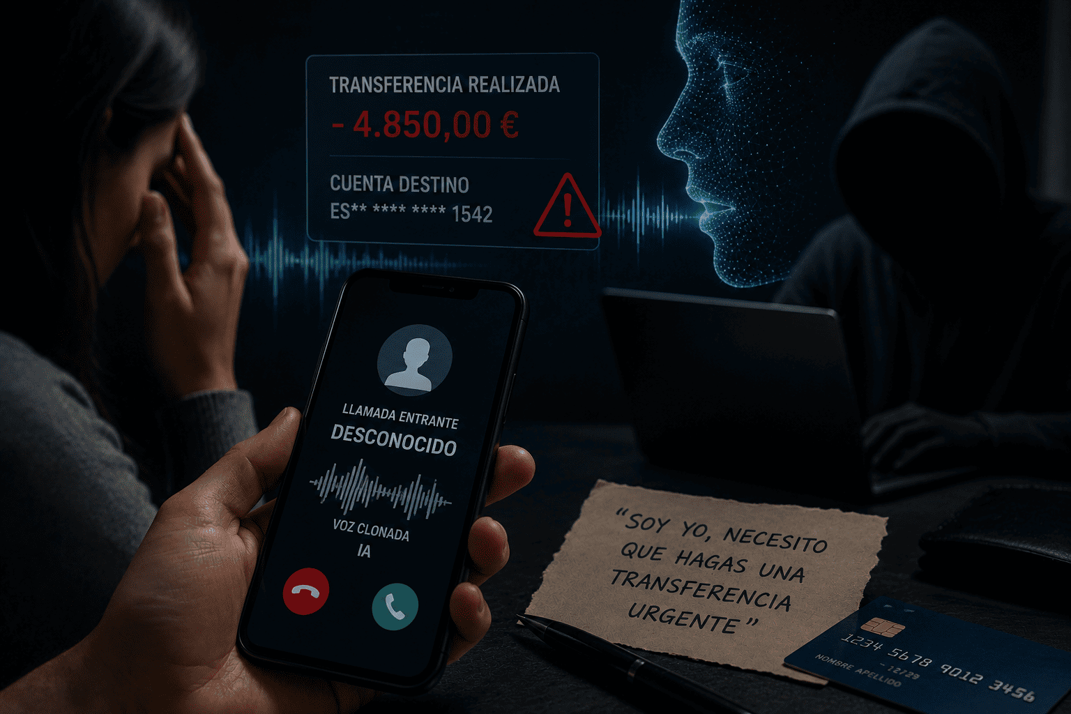 Estafa clonación de voz